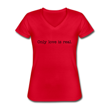 Load image into Gallery viewer, Women&#39;s V-Neck T-Shirt - red
