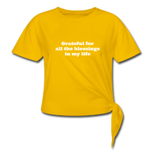 Load image into Gallery viewer, Women&#39;s Knotted T-Shirt - sun yellow
