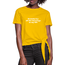 Load image into Gallery viewer, Women&#39;s Knotted T-Shirt - sun yellow
