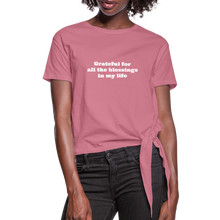 Load image into Gallery viewer, Women&#39;s Knotted T-Shirt - mauve
